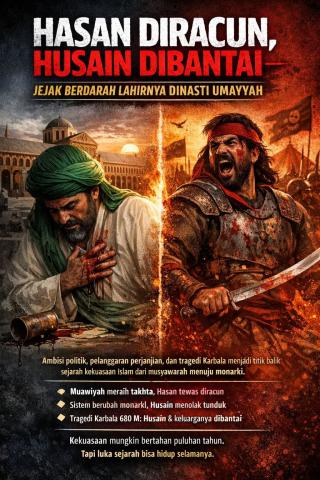 Dari Damaskus ke Karbala: Jejak Konflik Berdarah Muawiyah bin Abi Sufyan dan Husain bin Ali